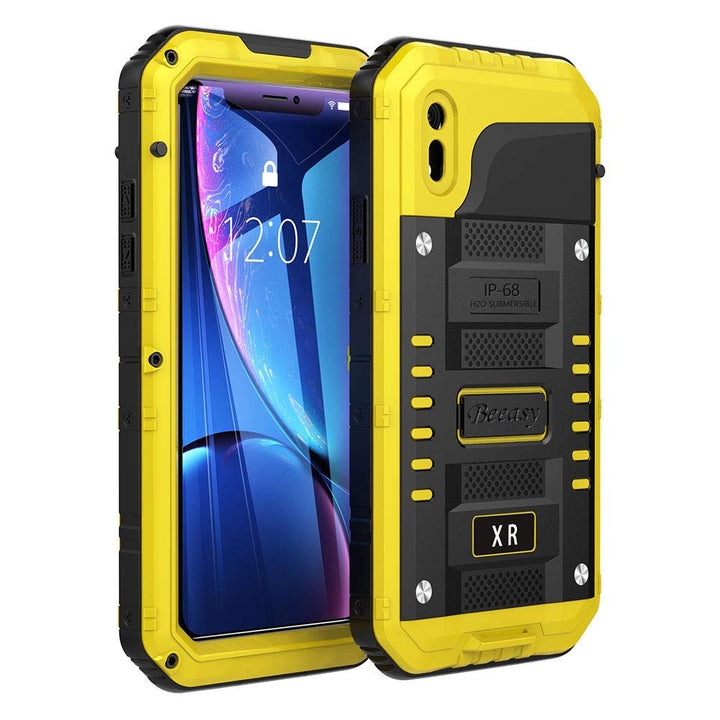 Beeasy Hülle Kompatibel mit iPhone XR, Wasserdicht Stossfest Outdoor Handy Case Militärstandard Schu