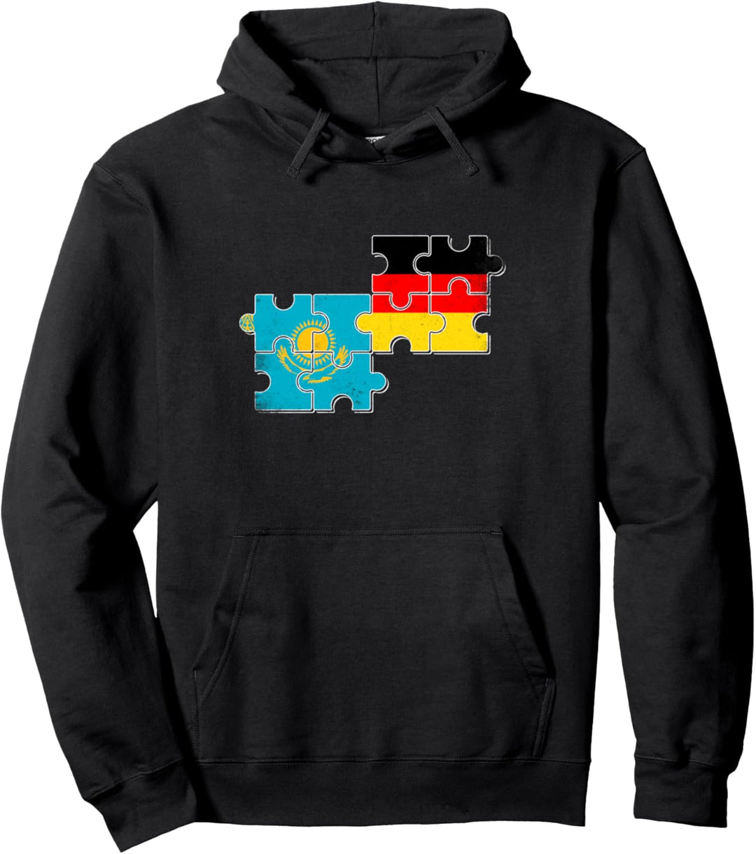 Kasachstan Deutschland Flagge Deutsch Kasache Pullover Hoodie