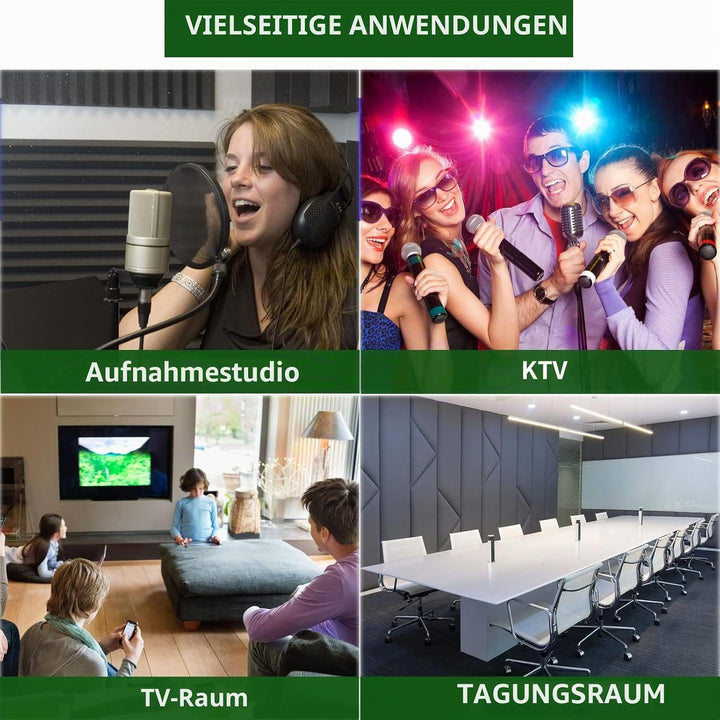 12 Stücke Akustikplatten,30 x 30 x 1 cm Hochdichte Akustik Panel Schallschutzpaneele für Tonstudio,