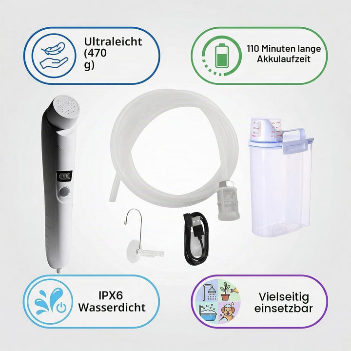 Elektrisches Bidet, 2.5l Portable Bidet Mit Wassertank, Schlauch Mit Anschlussstück, Ipx6 Wasserdich