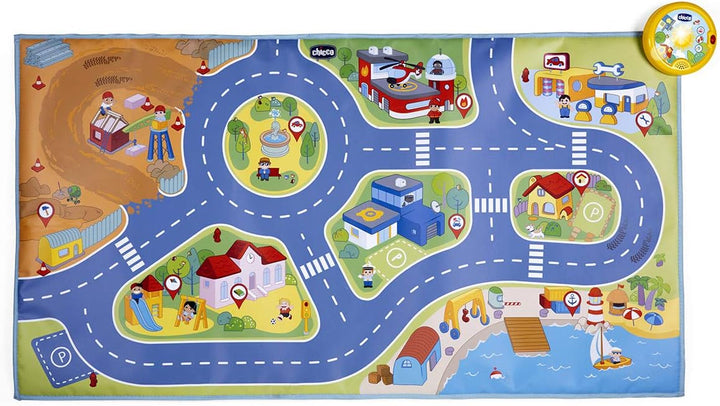 Chicco Elektronische City Spielmatte,Spielzeug für Kinder, Mehrfarbig, City Spielmatte