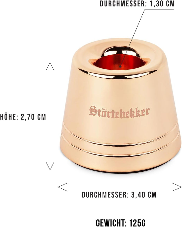 Störtebekker® Premium Rasierständer "Hamburg" aus Edelstahl in Rosé-Gold - geeignet für (Störtebekke