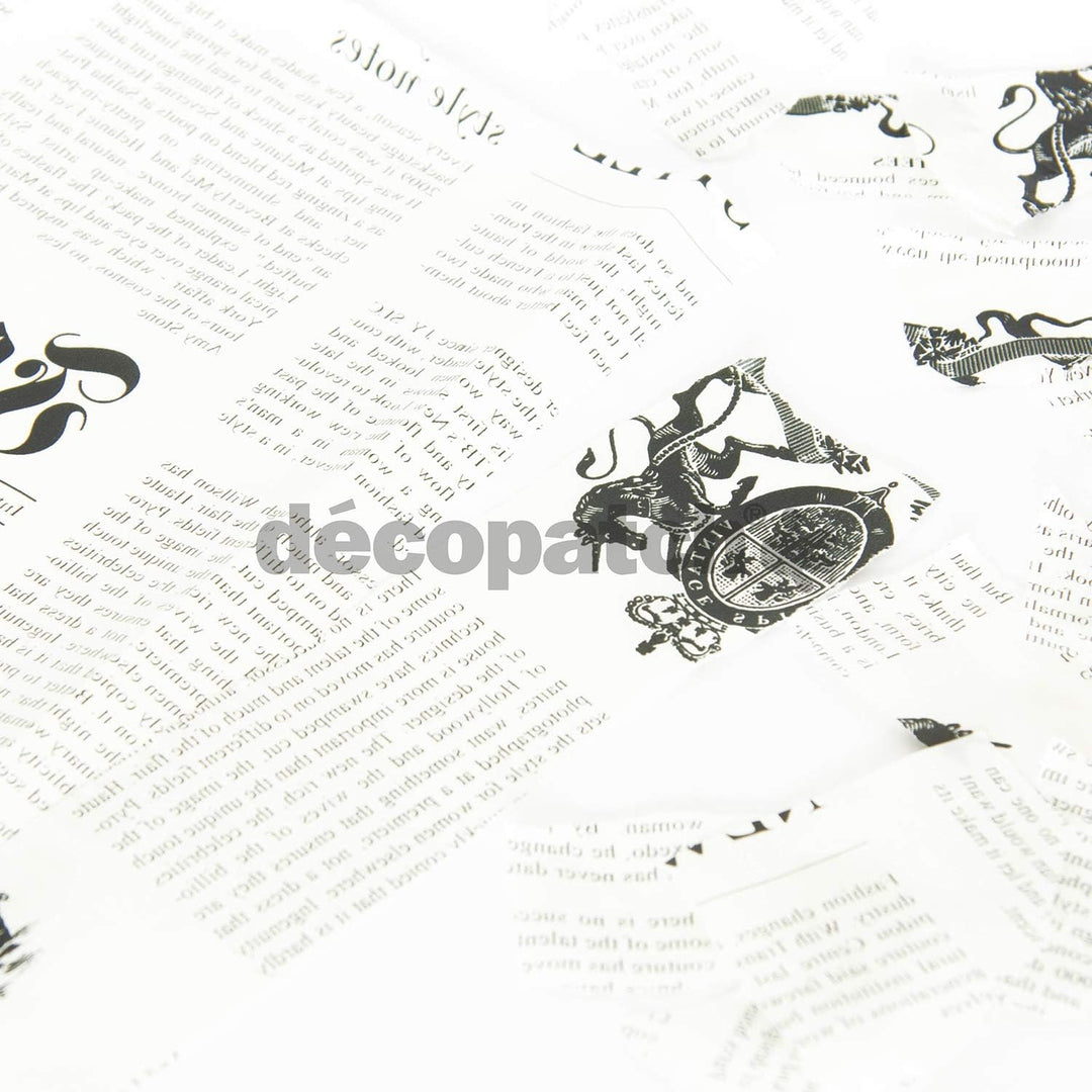 Décopatch Papier No. 770 Packung mit 20 Blätter (englische Zeitung, 395 x 298 mm, ideal für Ihre Pap