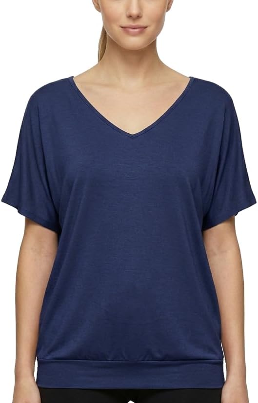 Van Der Rich ® - T-Shirt Raffinierte Einfachheit T-Shirt Einfarbig - Damen L Marine 1, L Marine 1