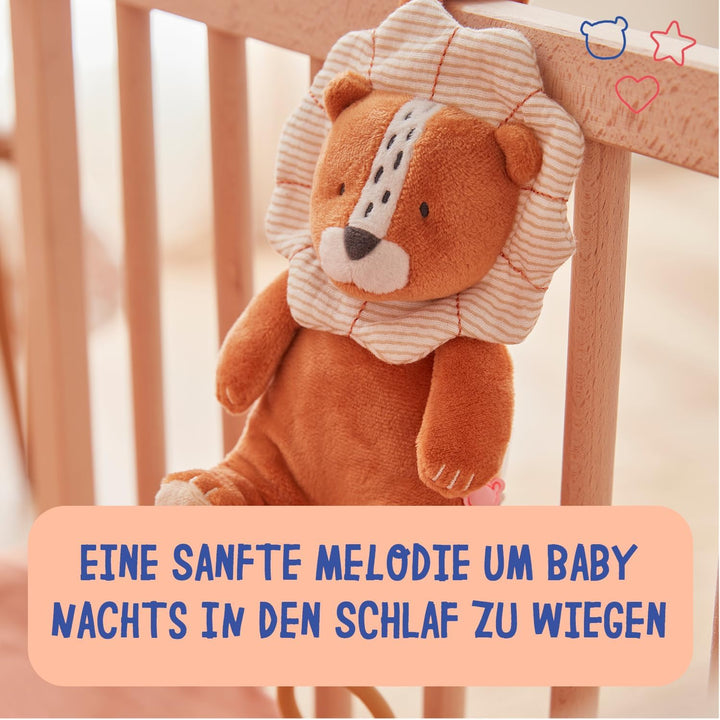 Noukie's - Mini Kuscheltier mit Musik Babou - Noukie‘s Schmusetuch aus Veloudoux + Holzring - Musika