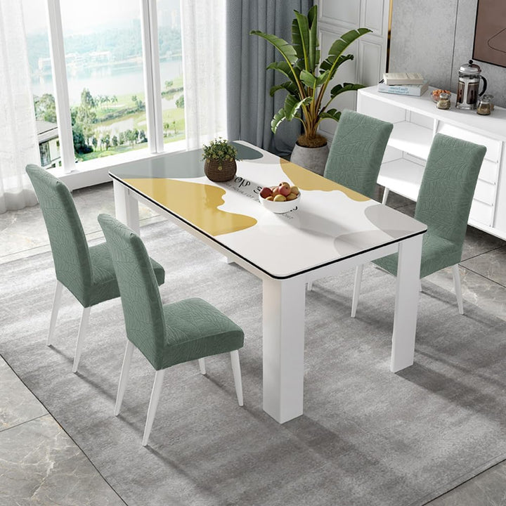 Fuloon Stuhlhussen 4er Set,Universal Stretch Stuhlbezug Moderne Stuhlüberzug Elastische Abnehmbar Wa
