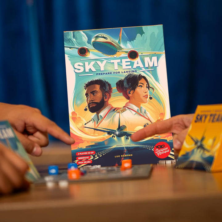 Scorpion Masqué Sky Team, kooperatives Würfelspiel, ab 14 Jahren, für 2 Spieler, 20 Minuten