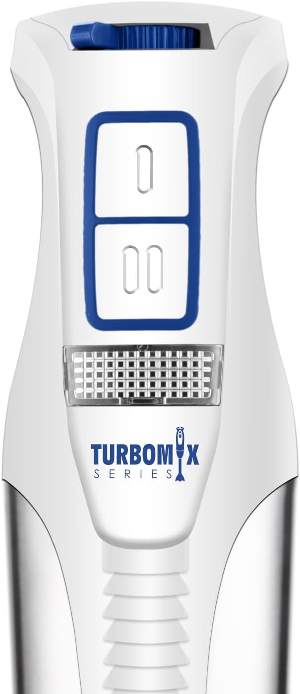 Bastilipo - TURBOMIX-1200ACC Stabmixer, 1200 W, 4 Edelstahl-Backbleche, Stabzerkleinerer und Zerklei