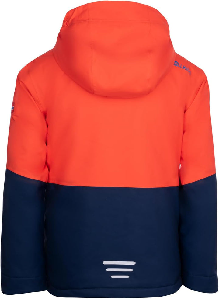 Trollkids Hallingdal Mädchen Skijacke 92 Orange/Marineblau, 92 Orange/Marineblau