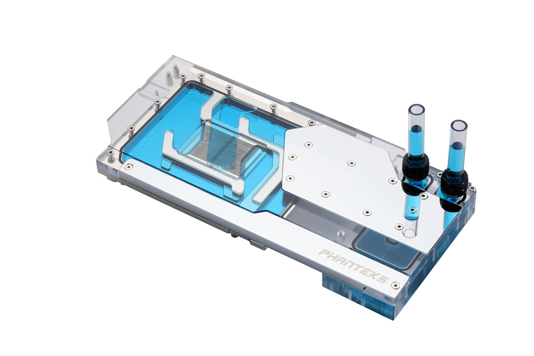 Phanteks RTX 4080/90 Wasserblock inkl. Backplate für Asus, D-RGB - chrom