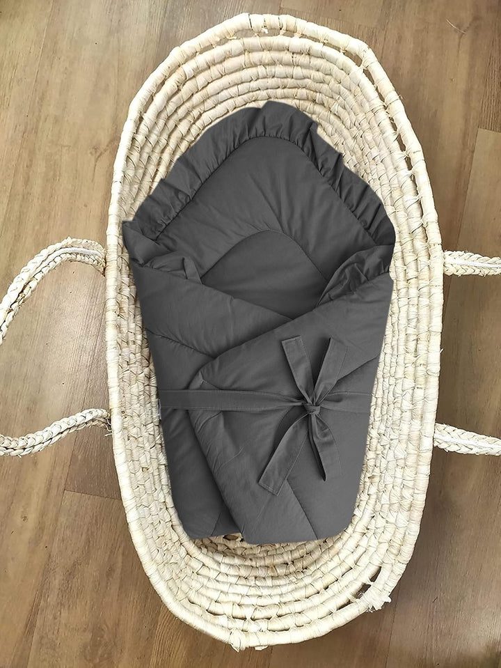 PIMKO Babyhörnchen mit rüschen Einschlagdecke Schlafsack Wickeltuch für Neugeborene und Kleinkinder