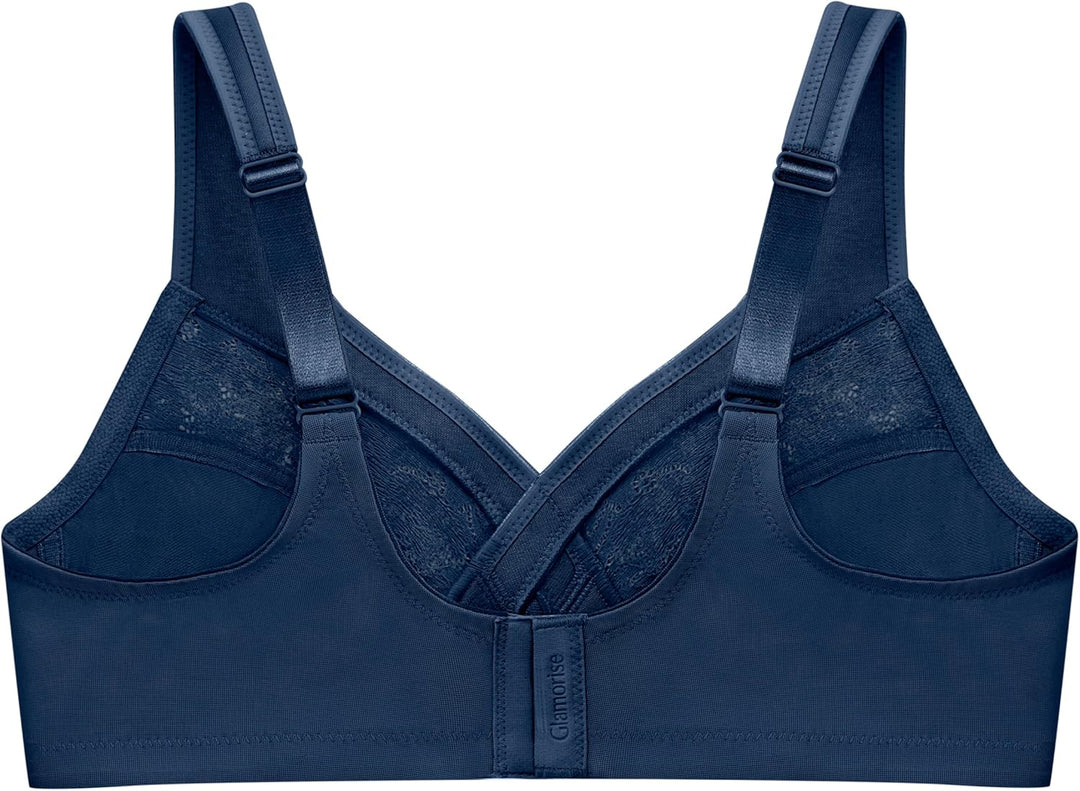 Glamorise Damen Minimizer Bra 80C Blau, 80C Blau