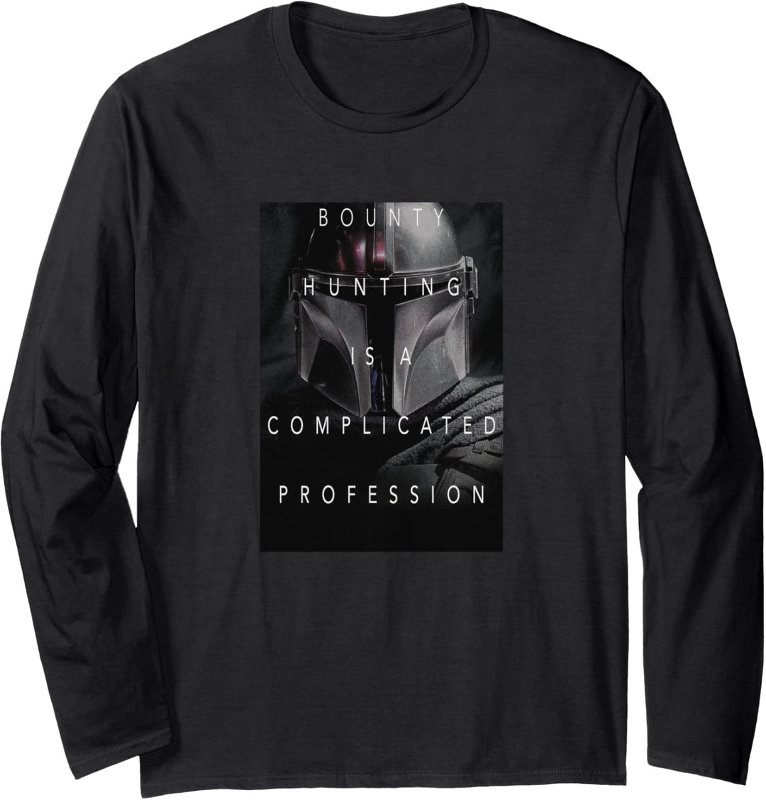 Star Wars The Mandalorian Complicated Profession Dark Poster Langarmshirt