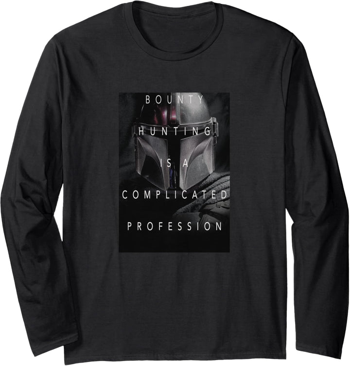 Star Wars The Mandalorian Complicated Profession Dark Poster Langarmshirt