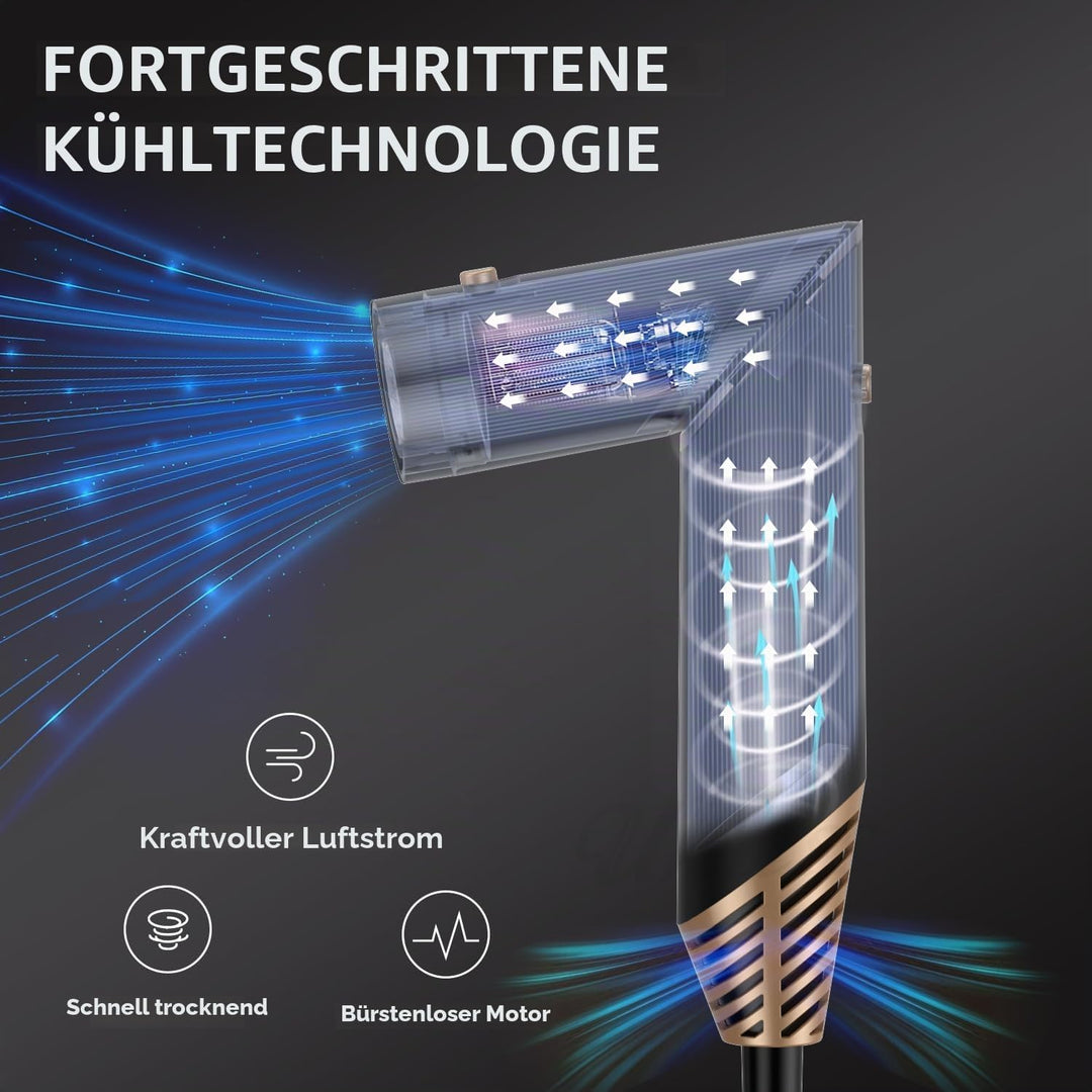 Air Styler Brush 6 in 1 Föhn mit Diffusor Luft-Lockenstab Haarstyler Airstyler Heizbürste Haartrockn