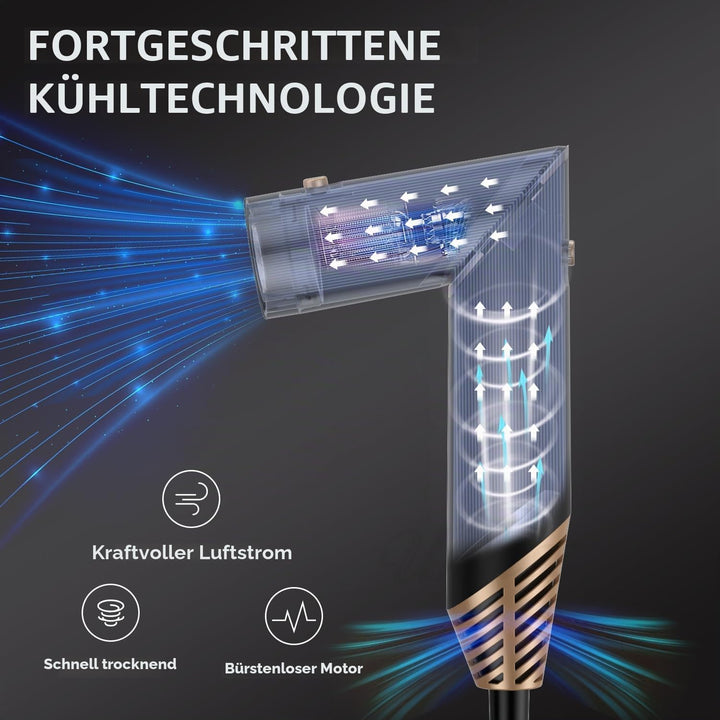 Air Styler Brush 6 in 1 Föhn mit Diffusor Luft-Lockenstab Haarstyler Airstyler Heizbürste Haartrockn