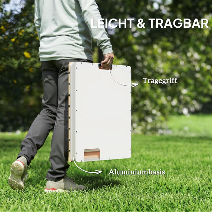Outsunny Bodendusche Gartendusche mit einstellbar Fussrad Aluminium Aussendusche bis 4 m Fontänenhöh