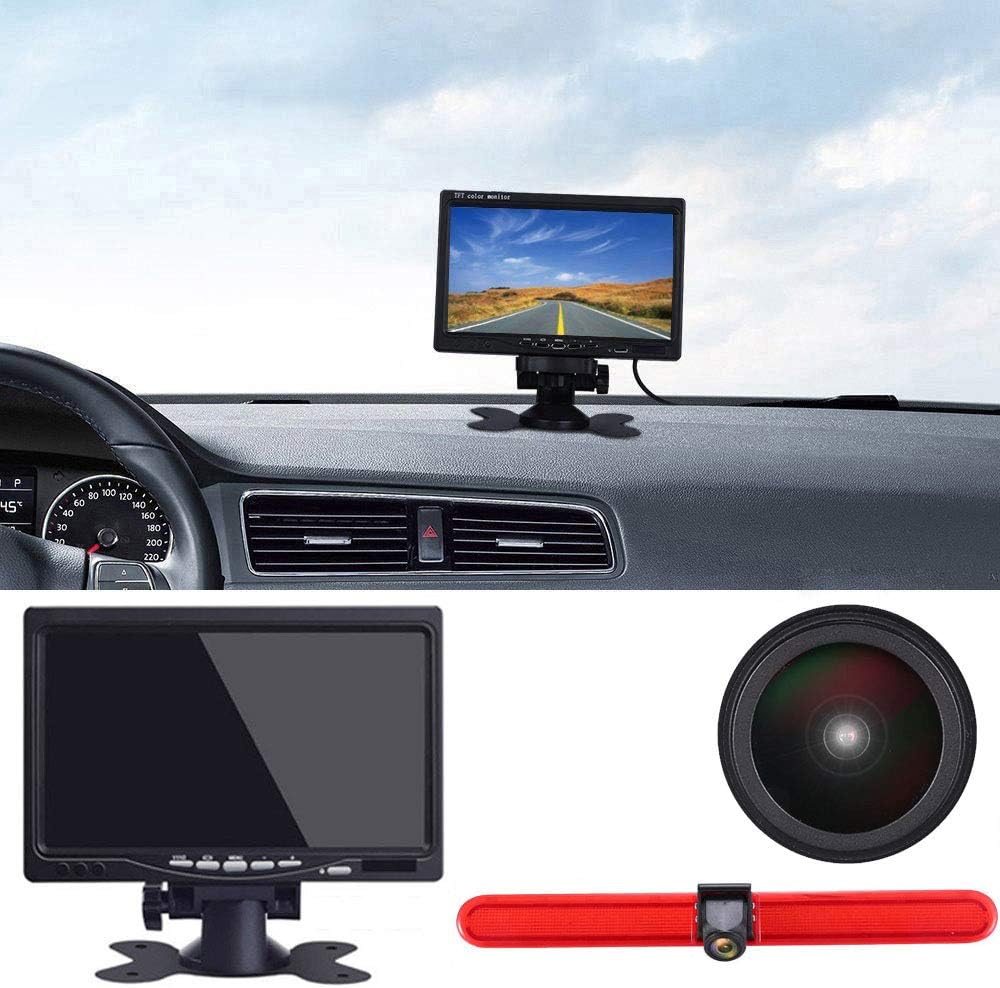 Transporter 7" TFT LCD Monitor+Bremslicht Rückfahrkamera HD 1280 * 720 Pixel Wasserdicht Rückfahrsys
