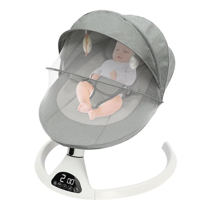 Elektrische Babywippe, Babywippe mit Bluetooth, Schaukelstuhl mit Fernbedienung for babies aged 0-12