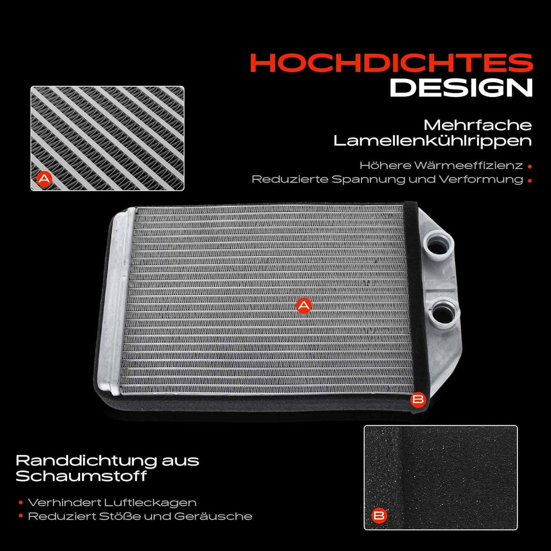 Frankberg Wärmetauscher Innenraumheizung Kompatibel mit A6 4B2 C5 1997-2005 A6 Avant 4B5 1998-2005 A