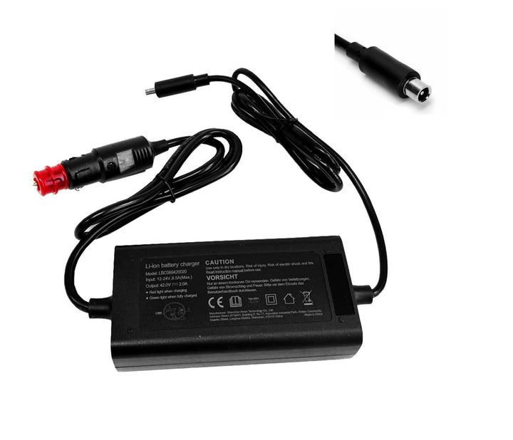 Enerpower DC-DC Ladegerät 12V-24V 42V 2A 85 Watt für Scooter, E Scooter wie Cityblitz, Doc Green, E-