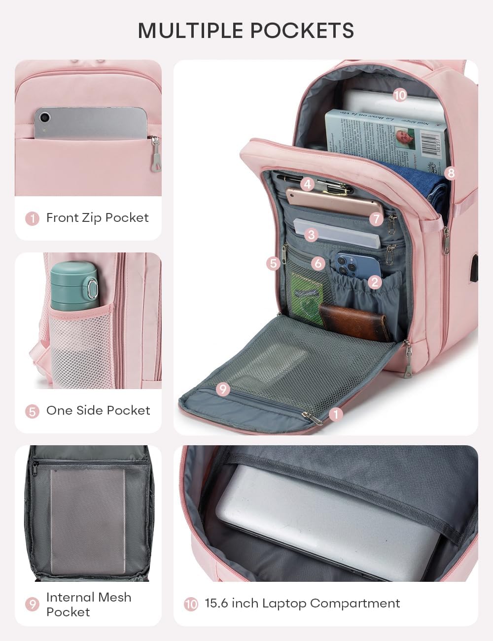 BAGZY 40x30x15cm Handgepäck Rucksack für British Airways jet2 Air France Reiserucksack Flugzeug 14 Z