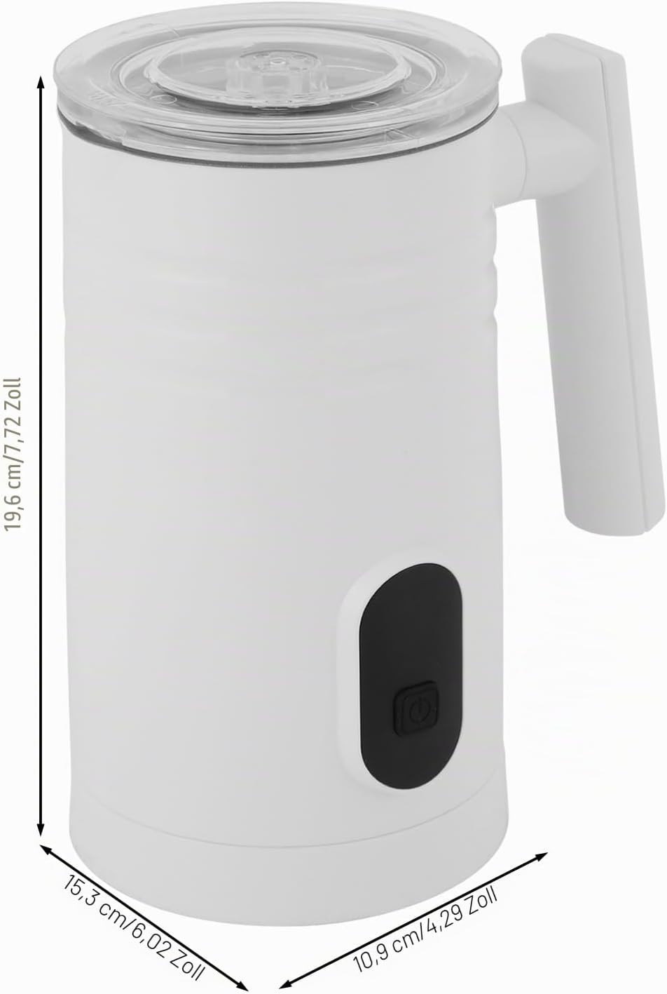 Milchaufschäumer 350 ml, Milchschäumer Elektrisch mit Bürste, 400W Elektrischer Milchaufschäumer, Au