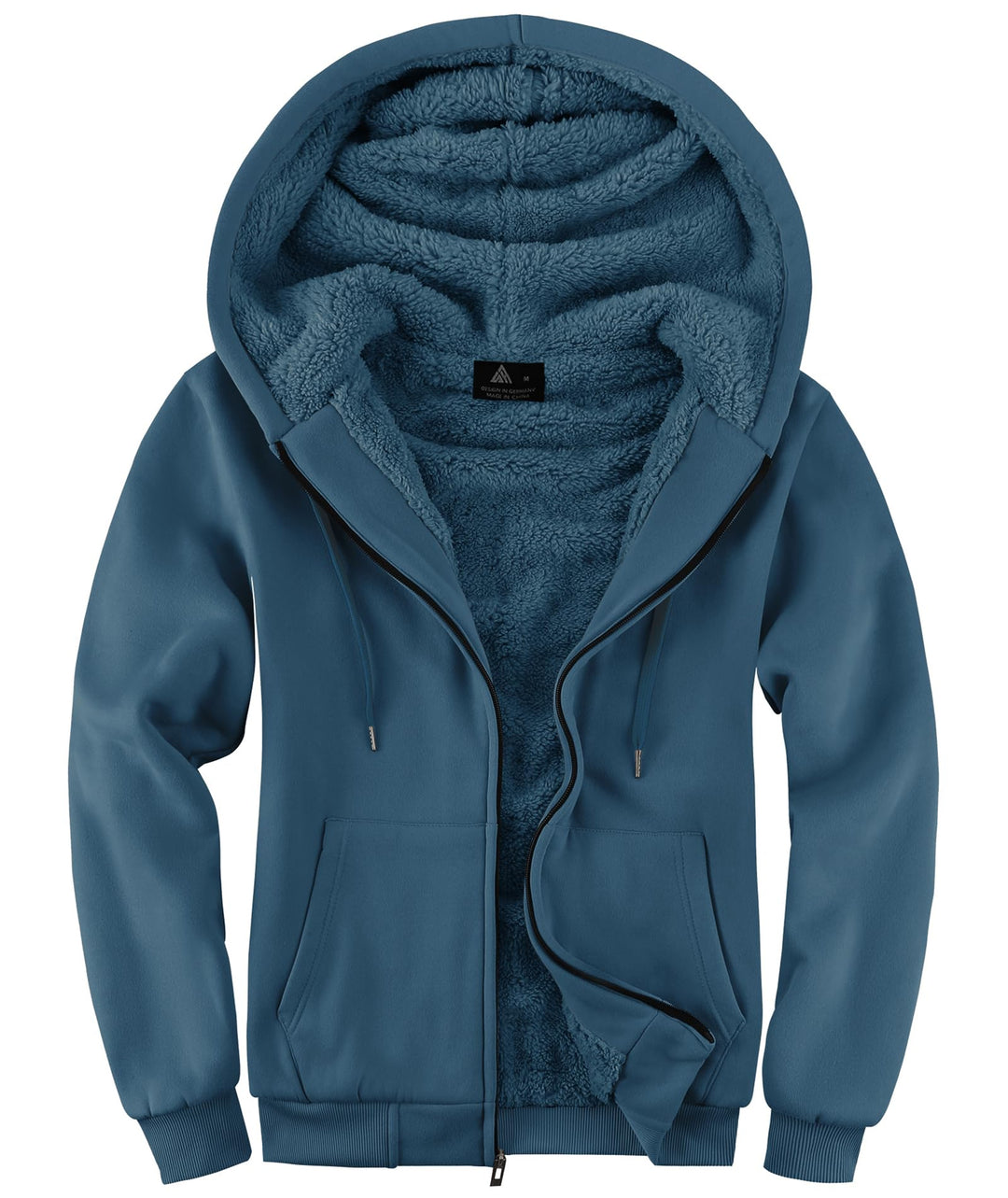 SwissWell Herren Fleecejacke Full Zip Kapuzenjacke Winter Sweatjacke mit Kapuze Gefütterte Hoodie Mä