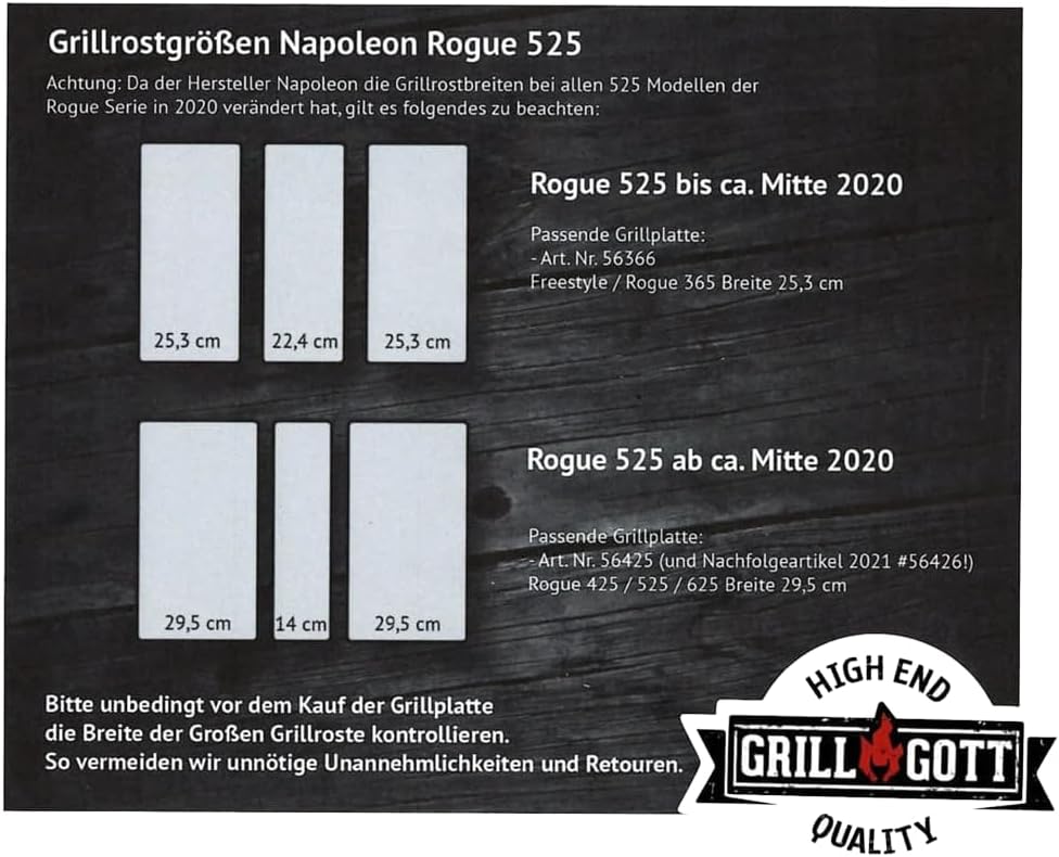 Napoleon 56426 Gussplatte für Freestyle und Rogue