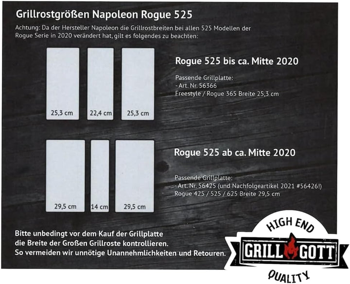 Napoleon 56426 Gussplatte für Freestyle und Rogue