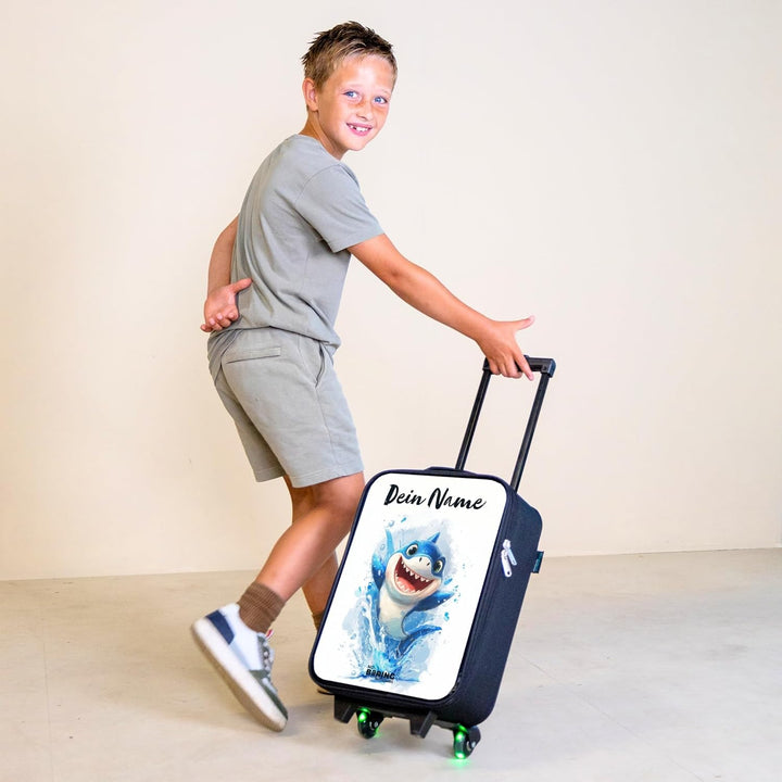NoBoringSuitcases.com® Kinderkoffer Klein Personalisiert mit Name 48x31x19 cm Reisekoffer Kleine Kin