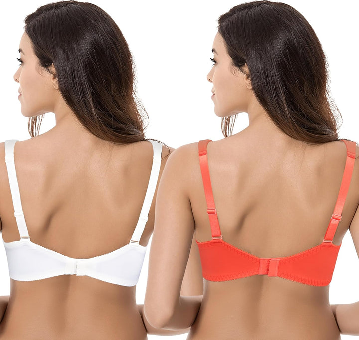 Curve Muse Minimizer Kabellos Ungefütterter BH-x2 | Verstellbare Träger, Haken-Verschluss, Nylon, Mi