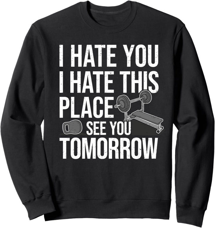 Ironie Workout Fitness Gym I Sarkasmus Hanteln Kettlebell Sweatshirt