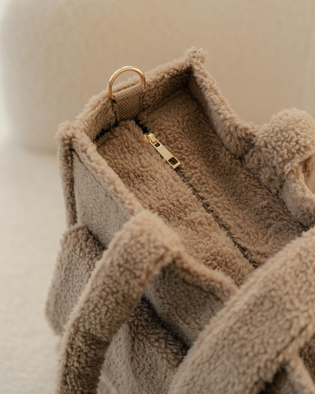 The Brand Wickeltasche Teddy Mom Bag mit Wickelunterlage, Flaschenhalter, Kinderwagenbefestigung, Cr