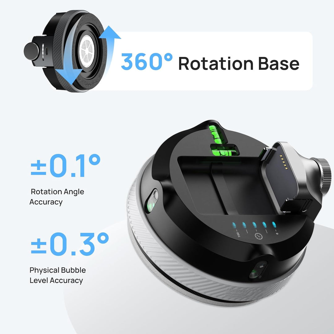 HOZO M-Cube 02 Laser Wasserwaage mit Wandhalterung – Kreuzwasserwaage mit grüner Vertikal- und Horiz