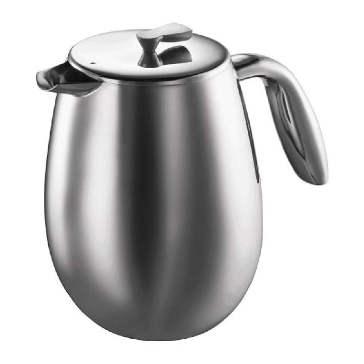 Bodum Doppelwandiger French Press Columbia - 1,5L / 12 Tassen - Edelstahl Matt - Spülmaschinenfest K