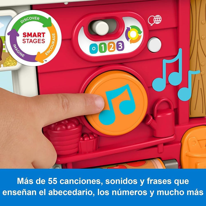 Fisher-Price Little People Spielset Bauernhofspass, musikalisches und pädagogisches Spiel für Kinder