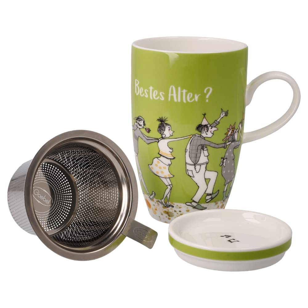 Goebel Teetasse mit Deckel und Sieb Barbara Freundlieb - Das beste Alter
