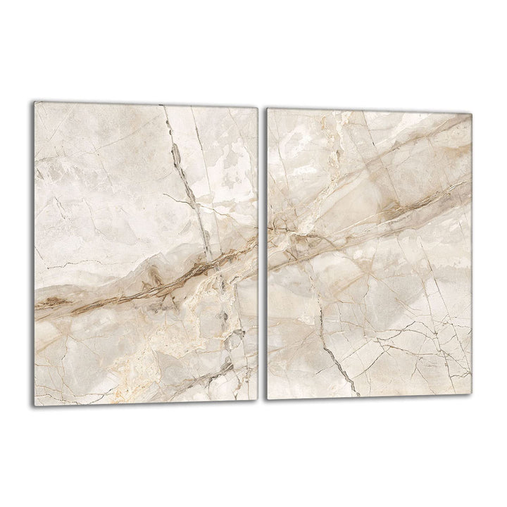 Herdabdeckplatten Set 2x40x52 cm Ceranfeld Abdeckung Glas Spritzschutz Abdeckplatte Glasplatte Herd