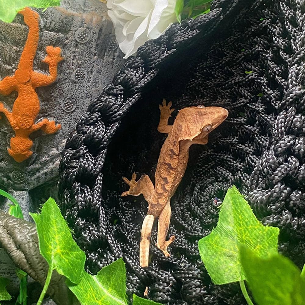 DONGKER Hängematte Reptilien, 1 Stuck Hängende Schlafplatz für Bartagamen, Hängebett für Echsen, Kan
