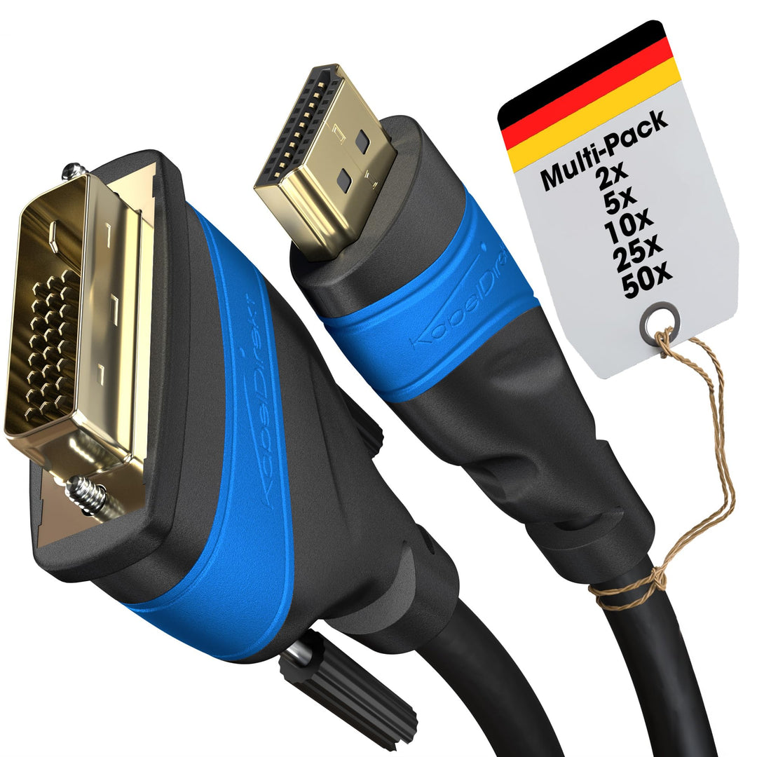 KabelDirekt – 4K HDMI-Verlängerung – 2x10m – Stecker auf Buchse | 2er-Set 4K-HDMI-Verlängerung – 4K@