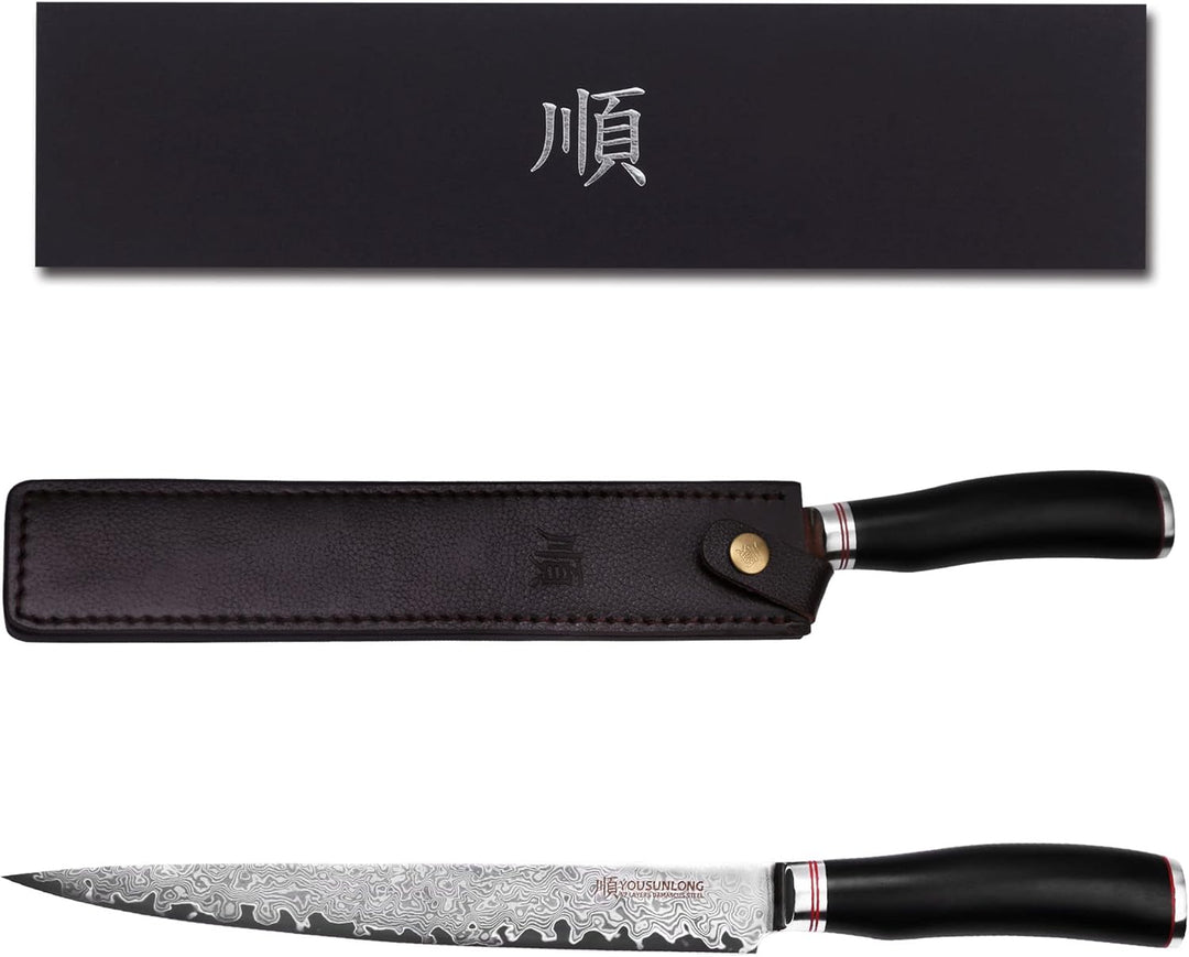 YOUSUNLONG Fleischmesser Filetiermesser Pro Sashimi-Messer 255mm - Rechtshänder - Japanischer VG10-D