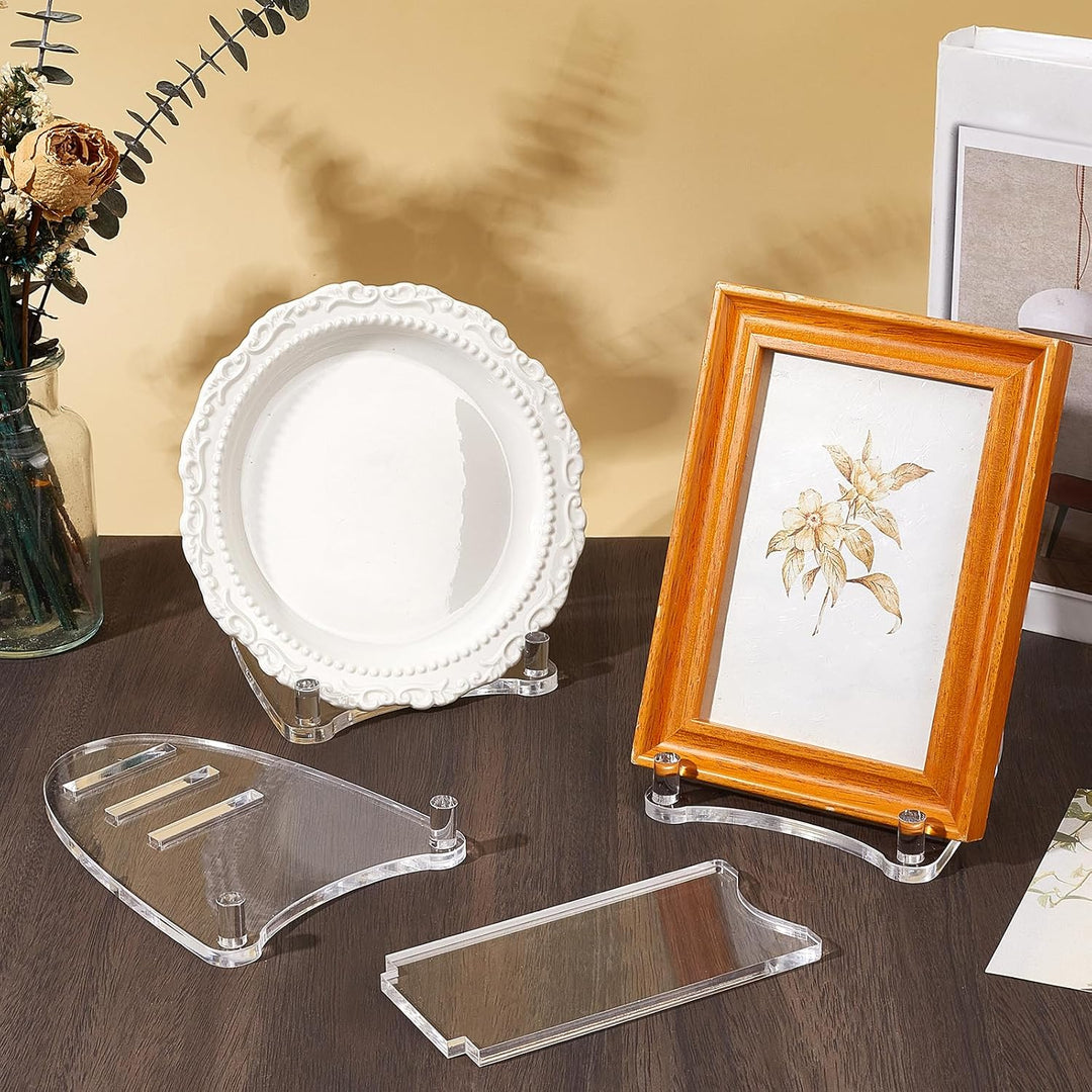 peacoblue 4er Set Acryl Displayständer, Klarer Aufsteller