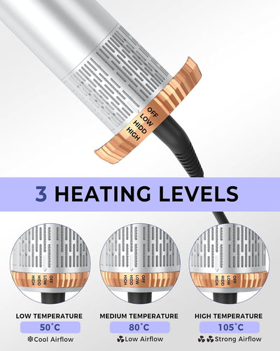 Air styler 6 in 1 Hair styler set mit 1000W Haartrockner, Warmluftbürste, Föhnbürste, Rundbürstenföh