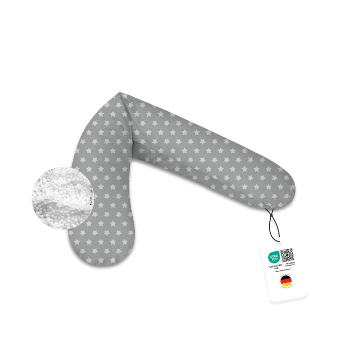 joyfill® Premium Stillkissen Mikroperlen 170cm I Ideal zum Schlafen & Stillen Dank Flüsterleiser & B