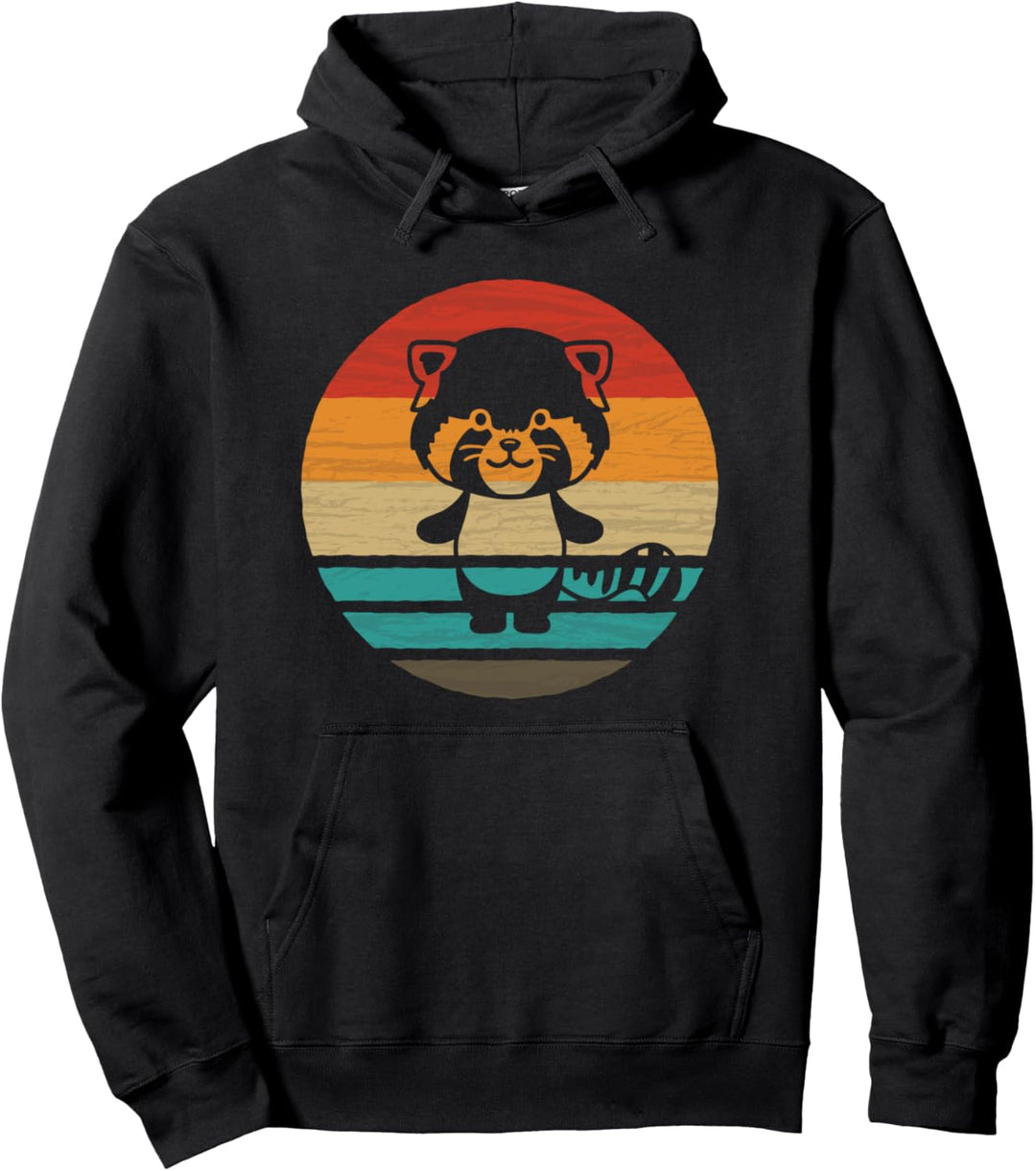 Roter Panda Retro Style Vintage Pullover Hoodie