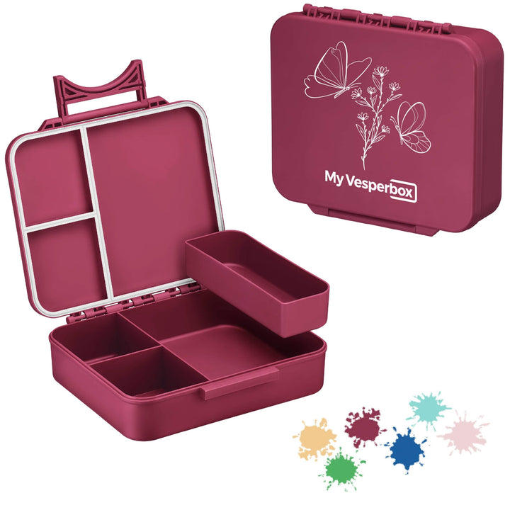 My Vesperbox® Brotdose für Kinder mit Fächern Liv [MADE IN GERMANY] - Lunchbox mit Trennfächern - Be