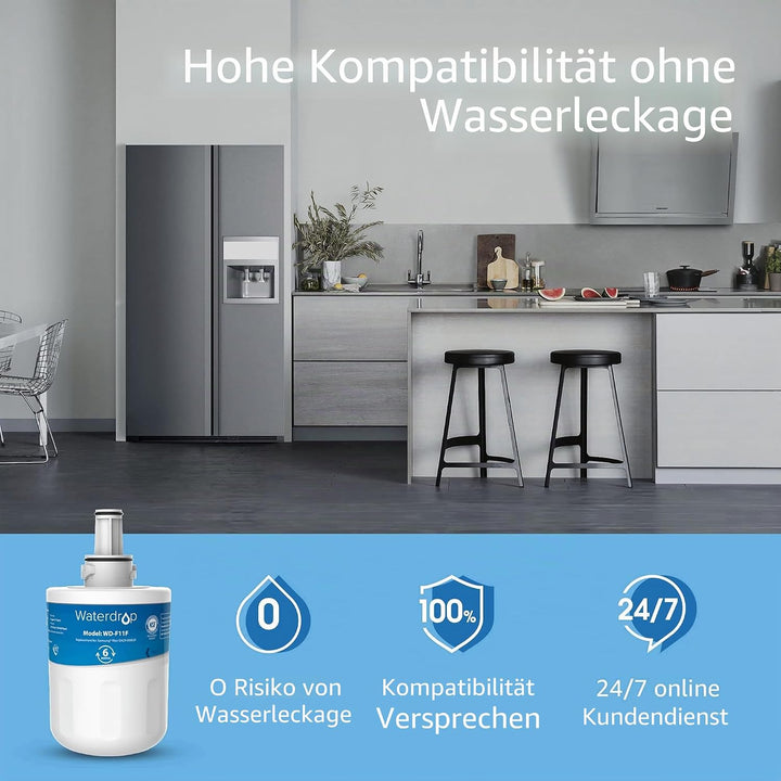 Waterdrop DA29-00003F Kühlschrank-Wasserfilter, Ersatz für mit Samsung Aqua Pure Plus DA29-00003F, H