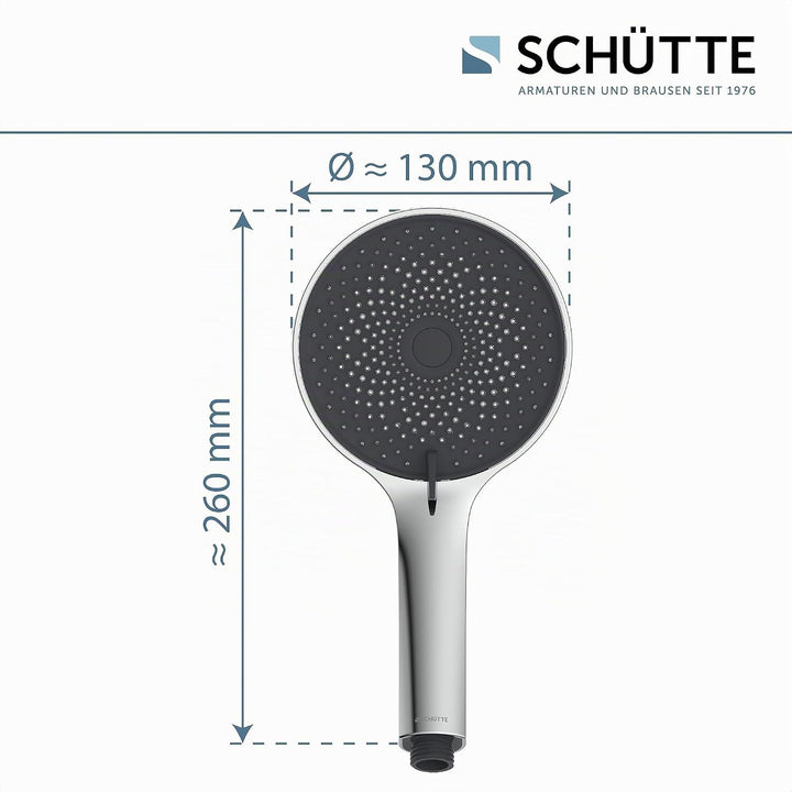 SCHÜTTE Handbrause SAMOA RAIN | Samtstrahl-Technologie | Duschkopf mit über 300 Düsen | 3 einstellba