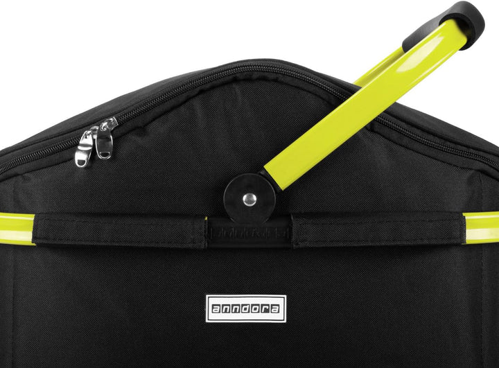 anndora Einkaufskorb 25 Liter ISO Picknick Kühlkorb Schwarz - Rahmen Limette Iso: Schwarz Rahmen Lim